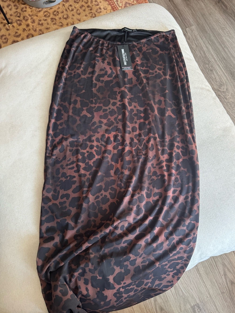 PrettyLittleThing Leopard Print Maxi Skirt